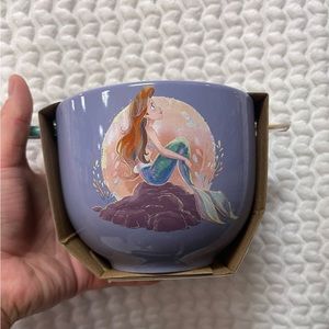 Disney Ariel The Little Mermaid bowl + chopsticks set